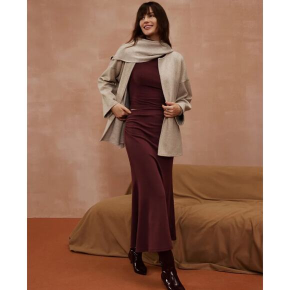 OGL CashSoftOversized Scarf Jacket in Heather Oatmeal M NWT - Picture 2 of 5